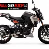 KOVE NK 125 R 2025 color negro vista lateral derecha